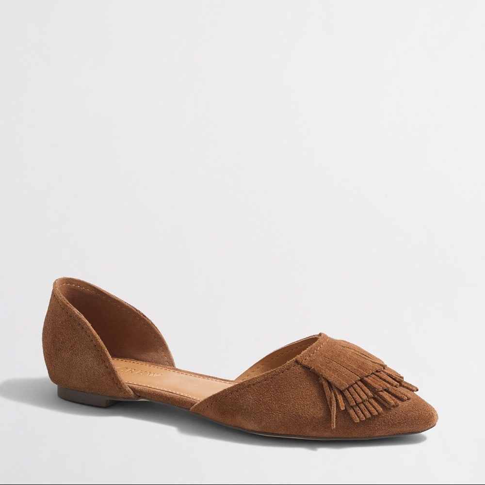 J Crew Classic D’Orsay Flats with Fringe